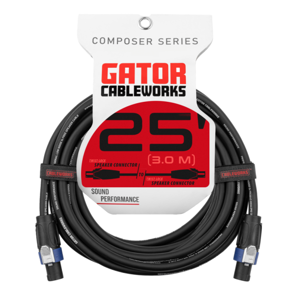 25 Foot Twist Lock Connector Speaker Cable GCWC-SPK-25-2TL