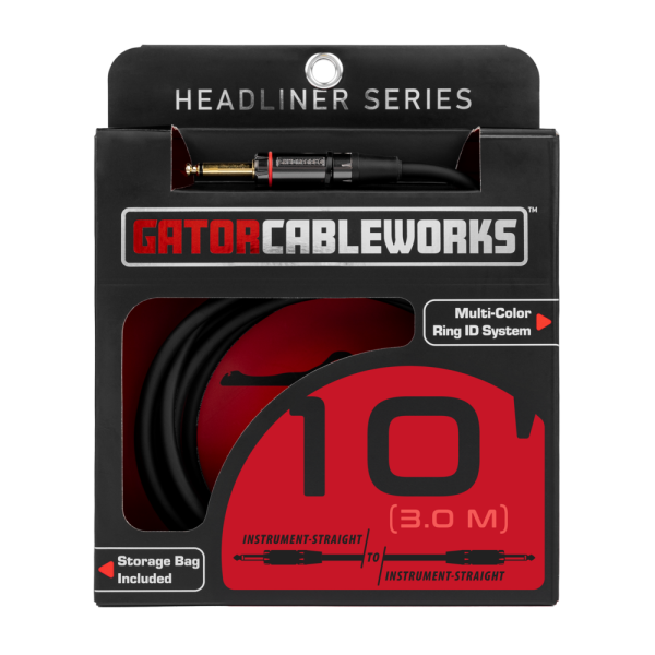10 Foot Strt To Strt Instrument Cable GCWH-INS-10