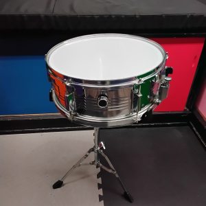Snare drum w/stand Groove Percussion- chrome