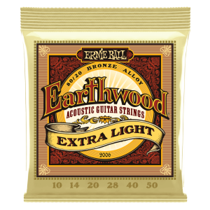 EARTHWOOD EXTRA LIGHT 80/20 BRONZE ACOUSTIC GUITAR STRINGS 10-50 GAUGE