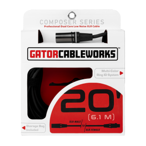 20 Foot XLR Microphone Cable  GCWC-XLR-20