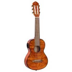 Ortega RGLE18FMH Mini/Travel Series 1/8 Size Guitar Flamed Mahogany – Natural