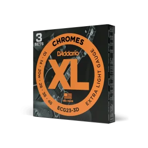 10 48 Extra Light, XL Chromes Electric Guitar Strings 3 Pack / ECG23-3D