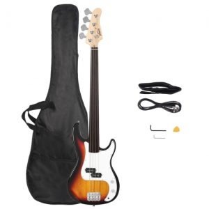 Glarry Fretless Electric Bass – Sunburst