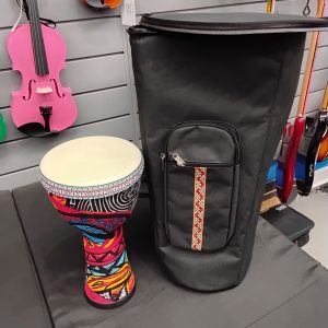 Djembe African hand drum with backpack