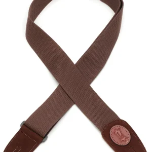 2 in. Signature Series cotton guitar strap with suede ends and tri glide adjustment. Adjustable / MSSC8BRN